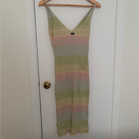 RVCA Pastel Striped Knit Sleeveless Dress - Picture 2 of 3